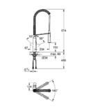 Хромирана кухненска батерия K7 (1)