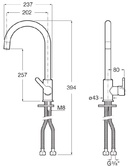 Смесител за кухня Mencia Chrome ColdStart (1)