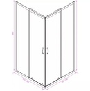 Квадратна душ кабина ICS 275GS/90NEW Easy Assemble (1)