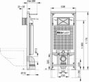 Структура за вграждане Alcaplast A101 за конзолна тоалетна чиния (2)