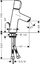 Елегантен смесител за умивалник Talis Select S 80 (1)